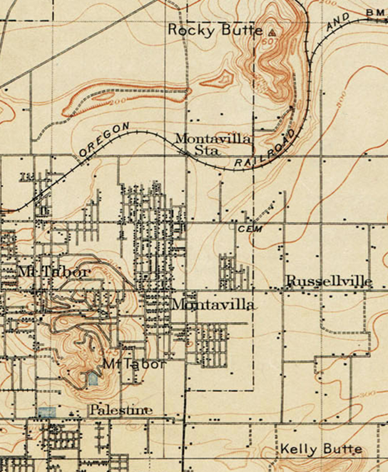 Historic map of the Montavilla Neighborhood.