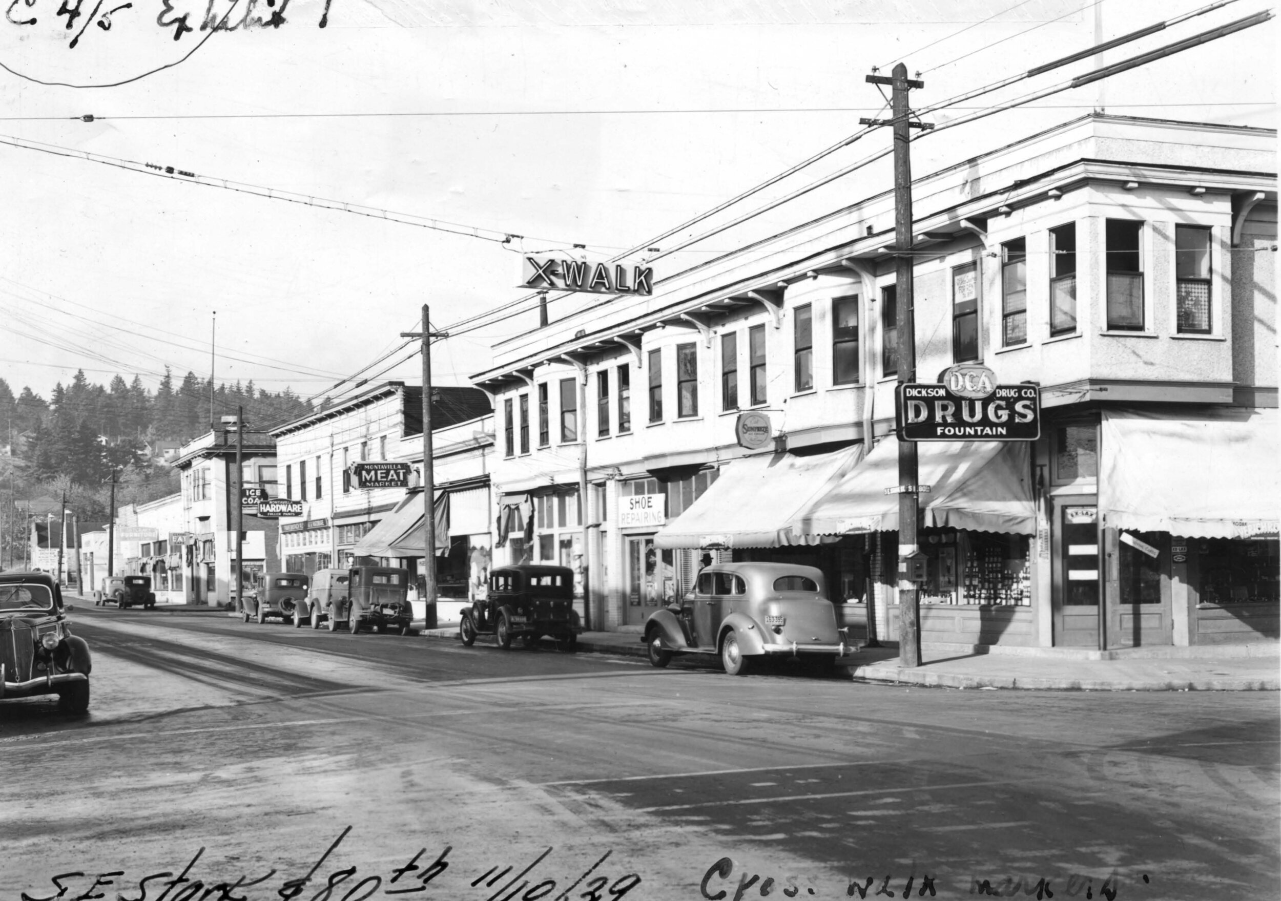 NE Stark Street looking at Mt. Tabor. ca.1929