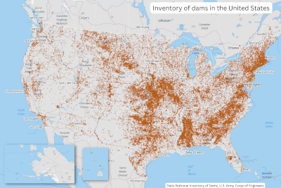 Map of all the dams in the U.S.